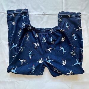 Carters pull on fleece baseball theme blue pajama pants boys‎ 10